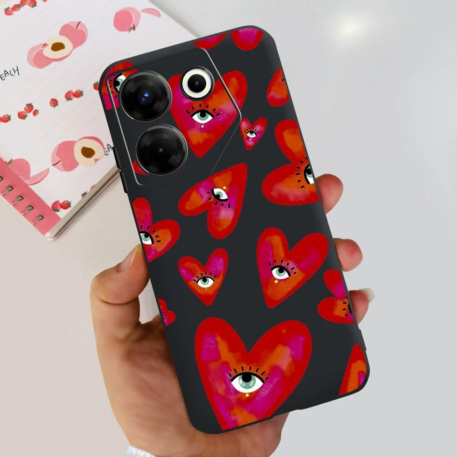 Phone case with heart designs