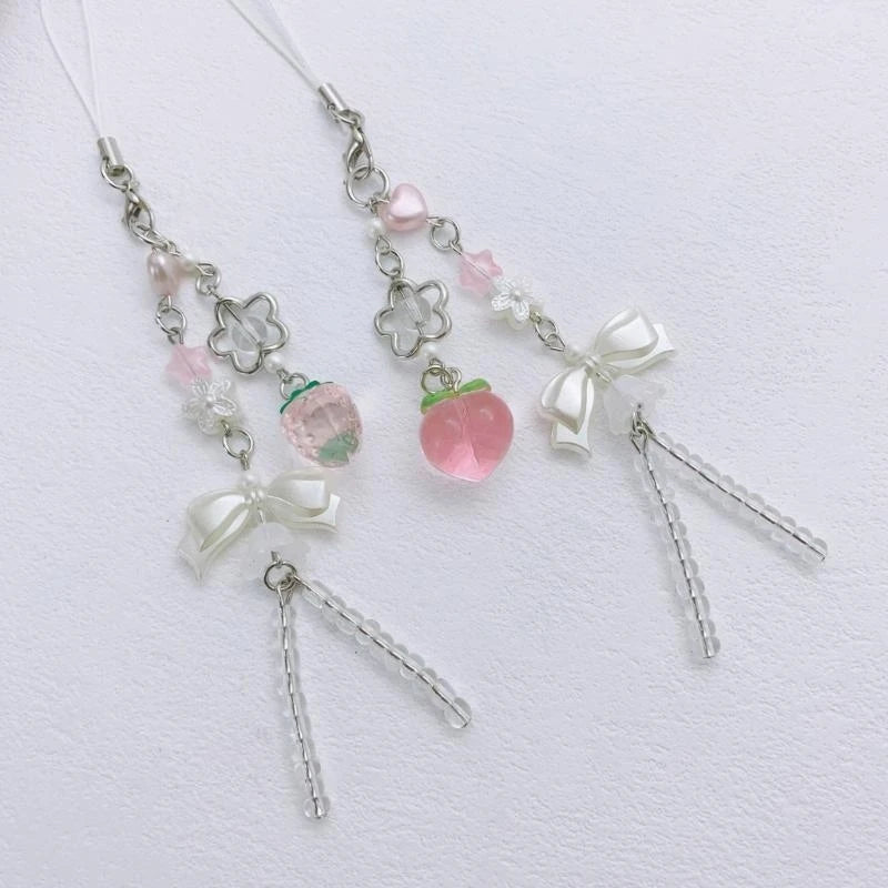 Two different peach pendant for phone case (all phones)